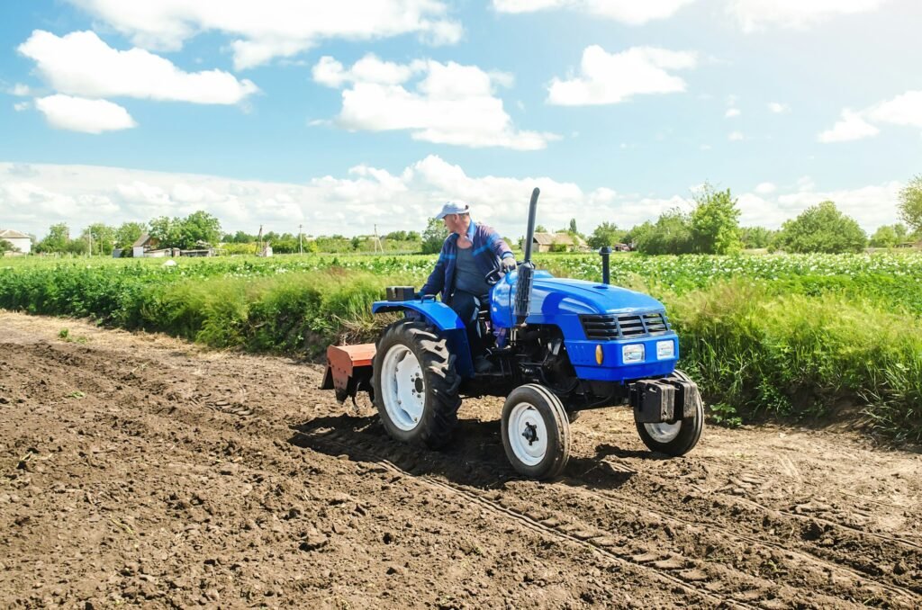 Farmer on a tractor