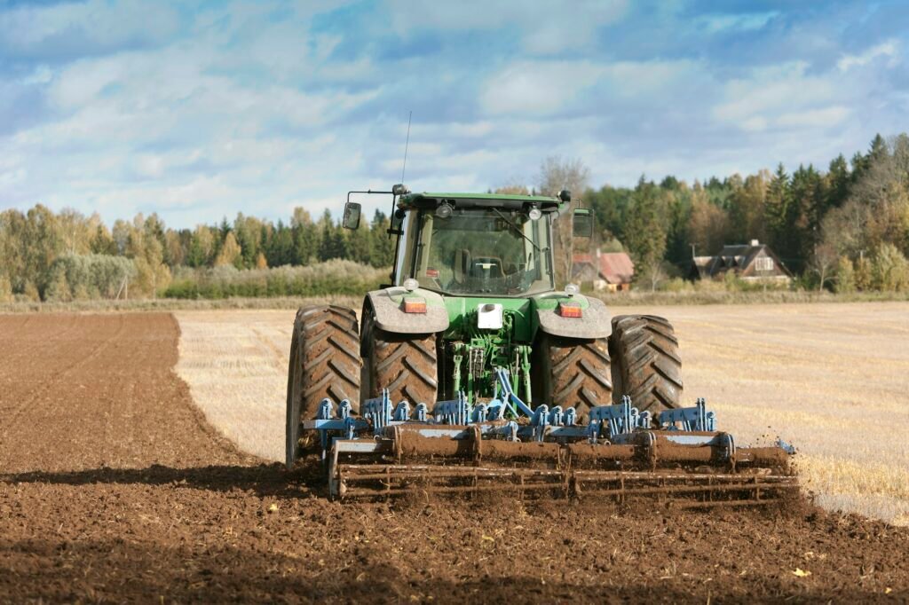 Tractor With an Aerator